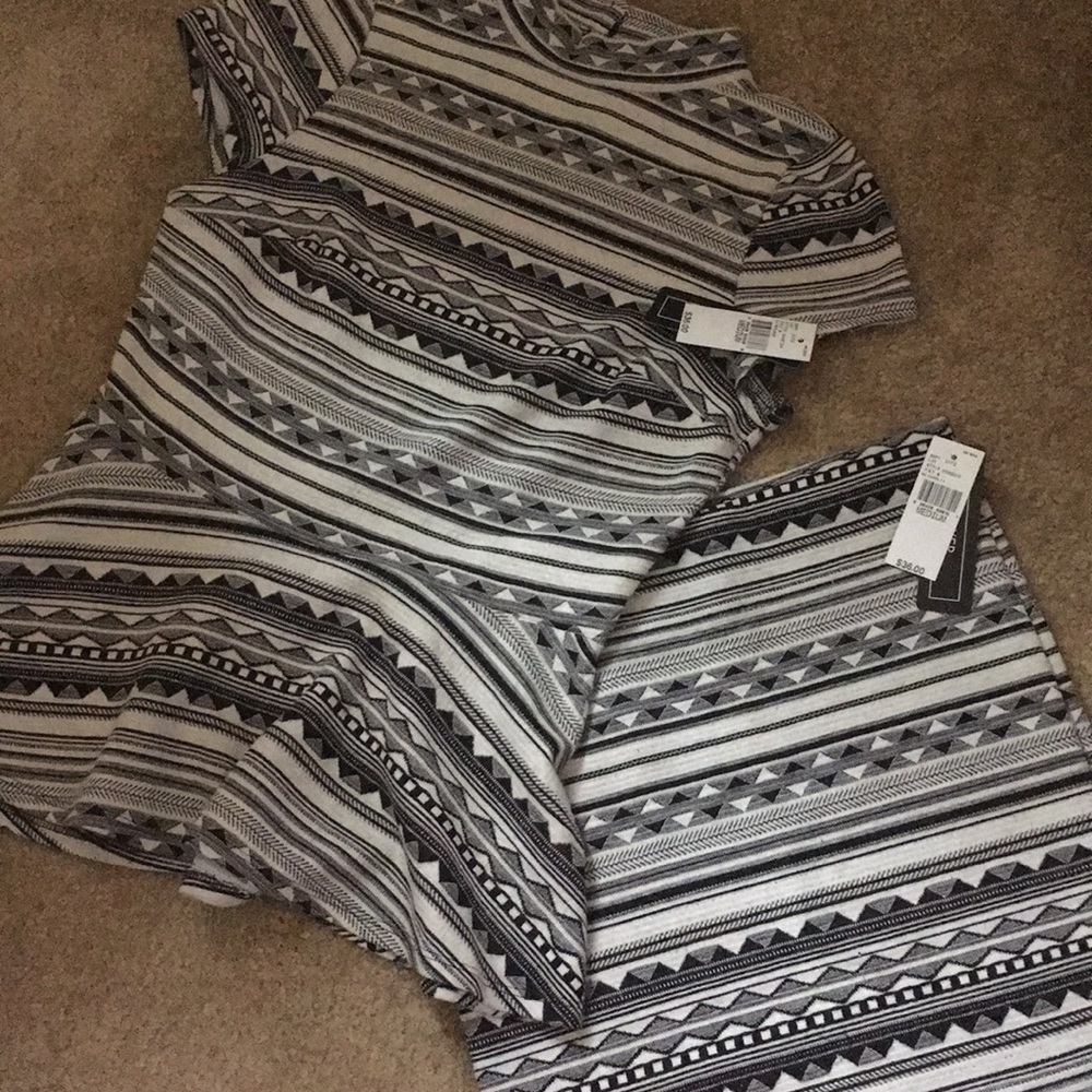 A Byer Womens Peplum Top and Straight Skirt M